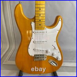 Hot Sale Yellow ST Electric Guitar S-S-S Pickups White Pickguard Chrome Hardware