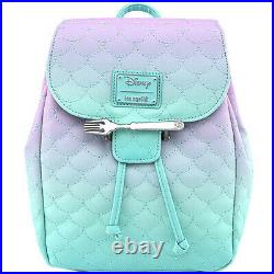 LOUNGEFLY X Disney The Little Mermaid Ombre Scales Mini Backpack SALE WDBK1473
