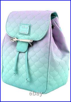 LOUNGEFLY X Disney The Little Mermaid Ombre Scales Mini Backpack SALE WDBK1473