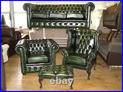 Leather Chesterfield suite chair sofa B/NEW SALE