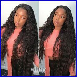 Loose Deep Wave Wig Transparent Lace Wigs Curly Human Hair Wig Preplucked Remy