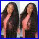 Loose Deep Wave Wig Transparent Lace Wigs Curly Human Hair Wig Preplucked Remy