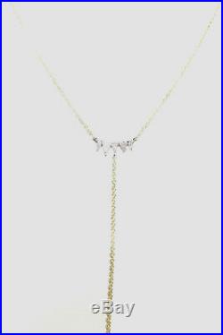 MEIRA T 14k Yellow Gold Spike Lariat Necklace -Brand New! On SALE 16-18 Adjus