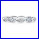 March sale Wave Eternity Band 1 Ctw Round Moissanite Diamond 925 Silver Ring
