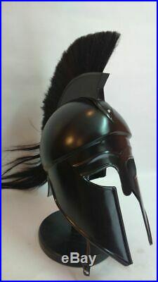 Medieval Greek Corinthian Helmet With Black Plume For Sale Greek Spartan Helmet