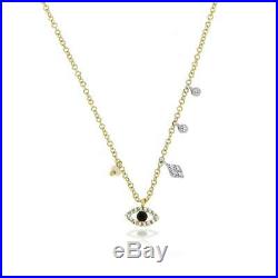 Meira T Delicate Tiny Sapphire Diiamond & Pearl Necklace Brand NEW on SALE-16-18
