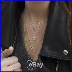 Meira T Stunning Brand New Blue Diamond Evil EYE Necklace 14k 16-18 -ON SALE