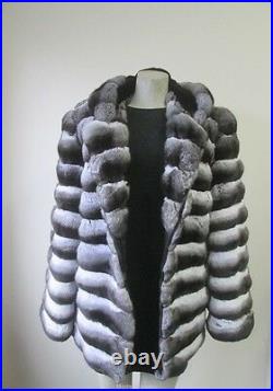 Men's Sz 42 Brand New CHINCHILLA Fur Jacket Coat Hood CLEARANCE SALE