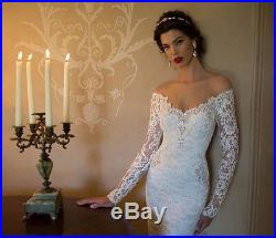 Mermaid Wedding Dress Lace Long Sleeve Sheer, Reg $349.00 Sale $259.00