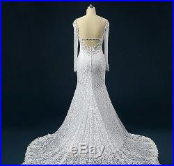 Mermaid Wedding Dress Lace Long Sleeve Sheer, Reg $349.00 Sale $259.00