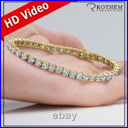 NEW SALE Real 9 CT Diamond Tennis Bracelet 14K Yellow Gold D I3 167