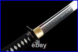 NEW SALE japanese samurai wakizashi clay tempered t-10 blade choji hamon sword