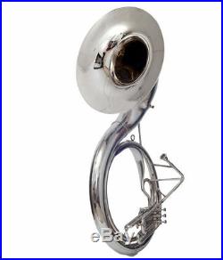 NICE-WORKING Brand-New-Silver-Bb Sousaphone-FOR-SALE-With-Free-Carry-Bag-M/P