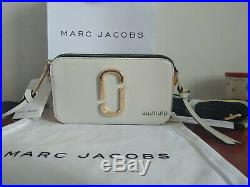NWT Genuine Marc Jacobs Snapshot Small Camera Bag Crossbody white silver sales