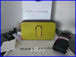 NWT Genuine Marc Jacobs Snapshot Small Camera Bag Crossbody yellow green sales