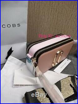 NWT Marc Jacobs Snapshot Small Camera Bag Crossbody pink silver sales