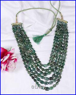 Natural Emerald Gemstone Beads Fine Beaded Necklace Jewelry Women Gift Sale