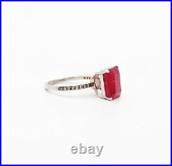 New Arrival Ruby & Diamond 925 Sterling Silver Ring Jewelry-Valentine's Day Sale