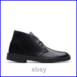 New? Express? Sale Clarks Mens Desert Boot Black Polished