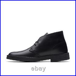 New? Express? Sale Clarks Mens Desert Boot Black Polished