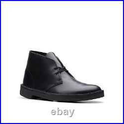 New? Express? Sale Clarks Mens Desert Boot Black Polished