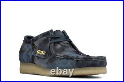 New? Express? Sale Clarks Mens Wallabee 26160205 Blue Camo