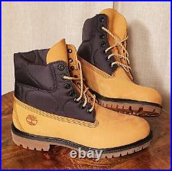 New MEN'S TIMBERLAND PREMIUM QUILTED BOOT Wheat Nubuck/Black NEW YEAR SALE