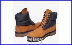New MEN'S TIMBERLAND PREMIUM QUILTED BOOT Wheat Nubuck/Black NEW YEAR SALE