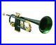 New Sale Brand New Green Brass Bb Flat Trumpet Free Case+m/p