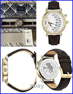 New, Stauer Retrograde Men's Quartz BO Watch 1920's Style $399 Retail, Sale $199