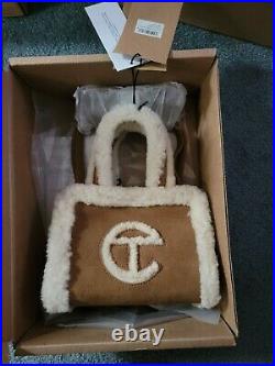 New UGG x Telfar Shopping Bag Small Chestnut Shearling In Hand FAST SHIP SALE