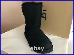 New Women's Ugg Australia Classic Charm Boot Suede Boots Black $230+ Sale
