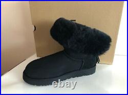 New Women's Ugg Australia Classic Charm Boot Suede Boots Black $230+ Sale