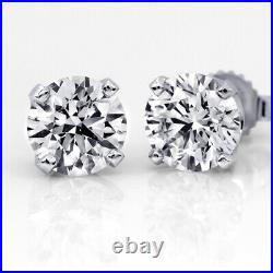 New Year Diamond Earrings Sale 1.25 CT F SI2 18K White Gold Stud 51751630