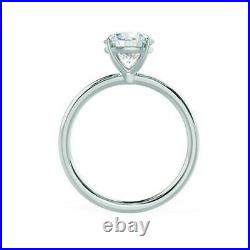 New Year Sale 0.40 Ct Real Diamond Women Engagement Ring 14K White Gold Size 7 8