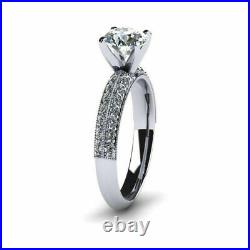 New Year Sale 1.00 Ct Natural Diamond Anniversary Ring 14K White Gold Size 7 8 9