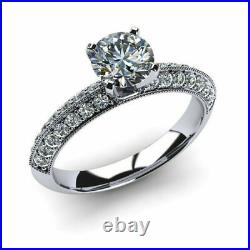 New Year Sale 1.00 Ct Natural Diamond Anniversary Ring 14K White Gold Size 7 8 9