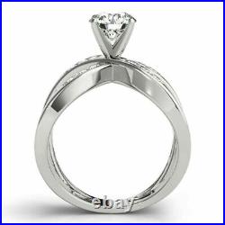 New Year Sale 1.00 Ct Natural Diamond Anniversary Ring Fine 14K White Gold 7 8 6