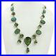 New Year Sale Green Amethyst Druzy Gemstone Jewelry 925 Silver Necklace A25