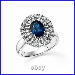 New Year sale Gemstone Fine Rings 2.13ct Diamond Band Set Real 14kt White Gold