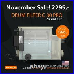 November Sale! Rotary Drum Filter USA NEW! Aquarium, Koi Pond, Natural Pool