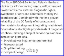 On Sale Weekend 6 Zone Switching Relay- Taco Skusr506-4