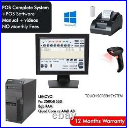 POS System Touch screen 15 + CPU, Cash Register Express retail Point of Sale