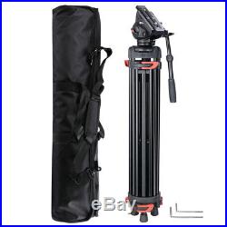 PRE-SALES 71 Pro Camera Tripod for DV DSLR Video Stand Fluid Pan Head With Bag