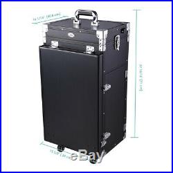PRE-SALES Aluminum Rolling Makeup Train Case Table Travel Trolley Organizer Box