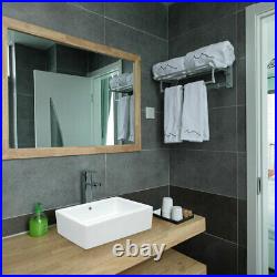 PRE-SALE 20 Bathroom Vessel Sink Ceramic Rectangle Vanity Basin Overflow Drain