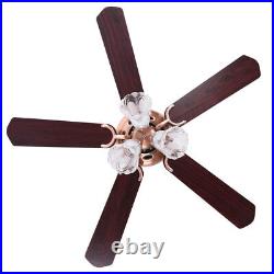 PRE-SALE 48 5 Blades Ceiling Fan with Light Kit Downrod Copper Reversible