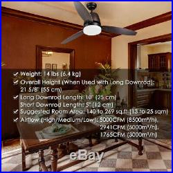 PRE-SALE 52 Ceiling Fan with 3 Colors LED Light Remote Control Cooling Breeze