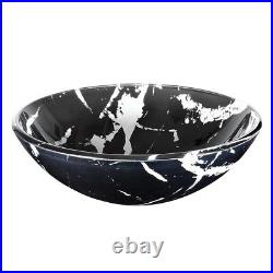 PRE SALE Bathroom Glass Vessel Sink Round Marbling Pattern Vanity Bowl Basin