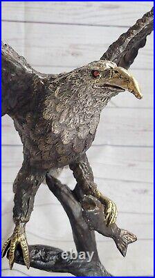 Perched Bird of Prey Bronze Statue Sculpture ornithology Eagle Hawk Falcon Sale